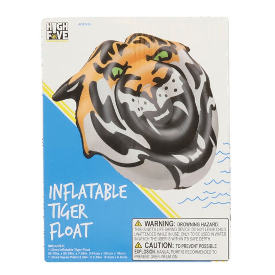 Kids HIGHFIVE Pool Floats & Games | Tiger Print Inflatable Pool Float