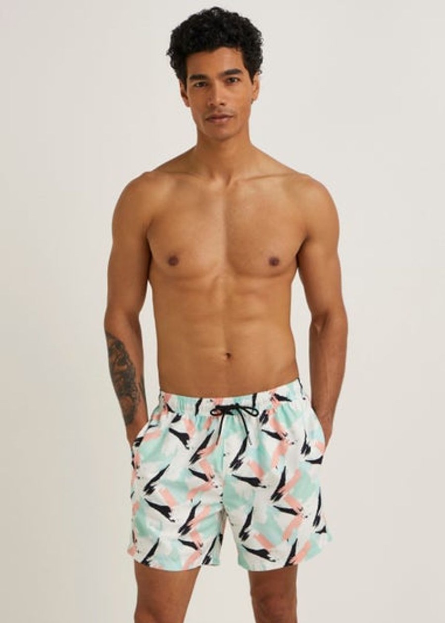 Men Matalan Swimwear And Board Shorts | Brush Stroke Swim Shorts Pink