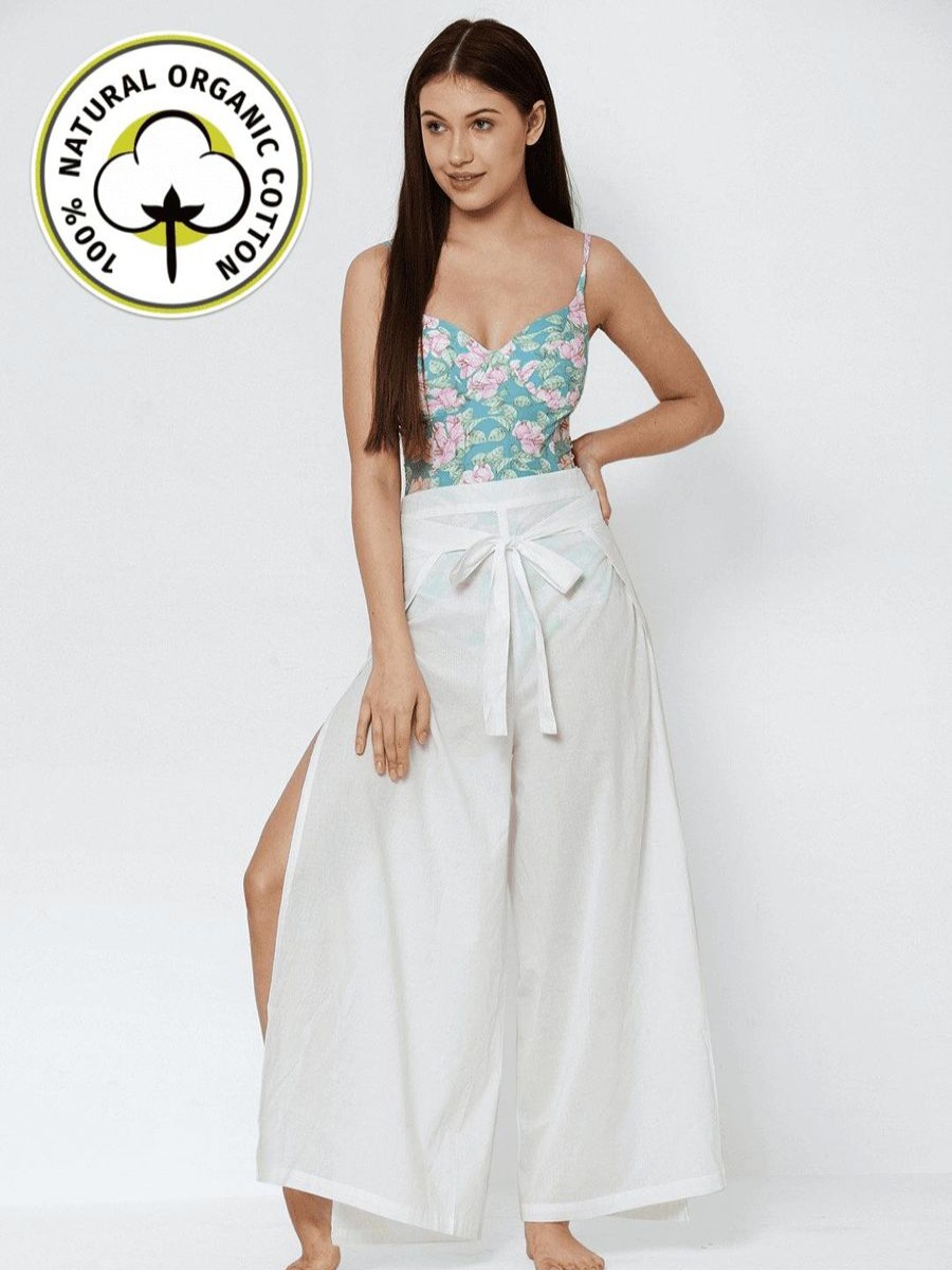 Women Esha Lal Beachwear | Hope Island Wrap Pants White