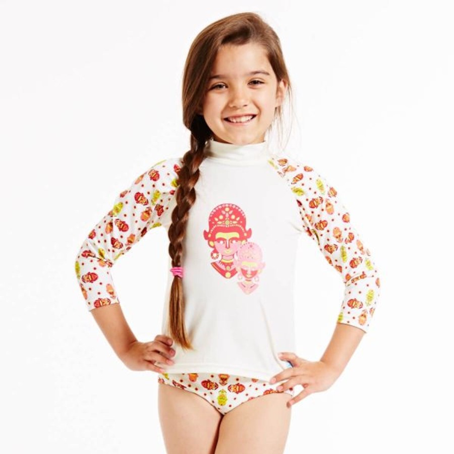 Kids Splash About Swimsuits For Girls | Rash Top Kayla La - Long Sleeve