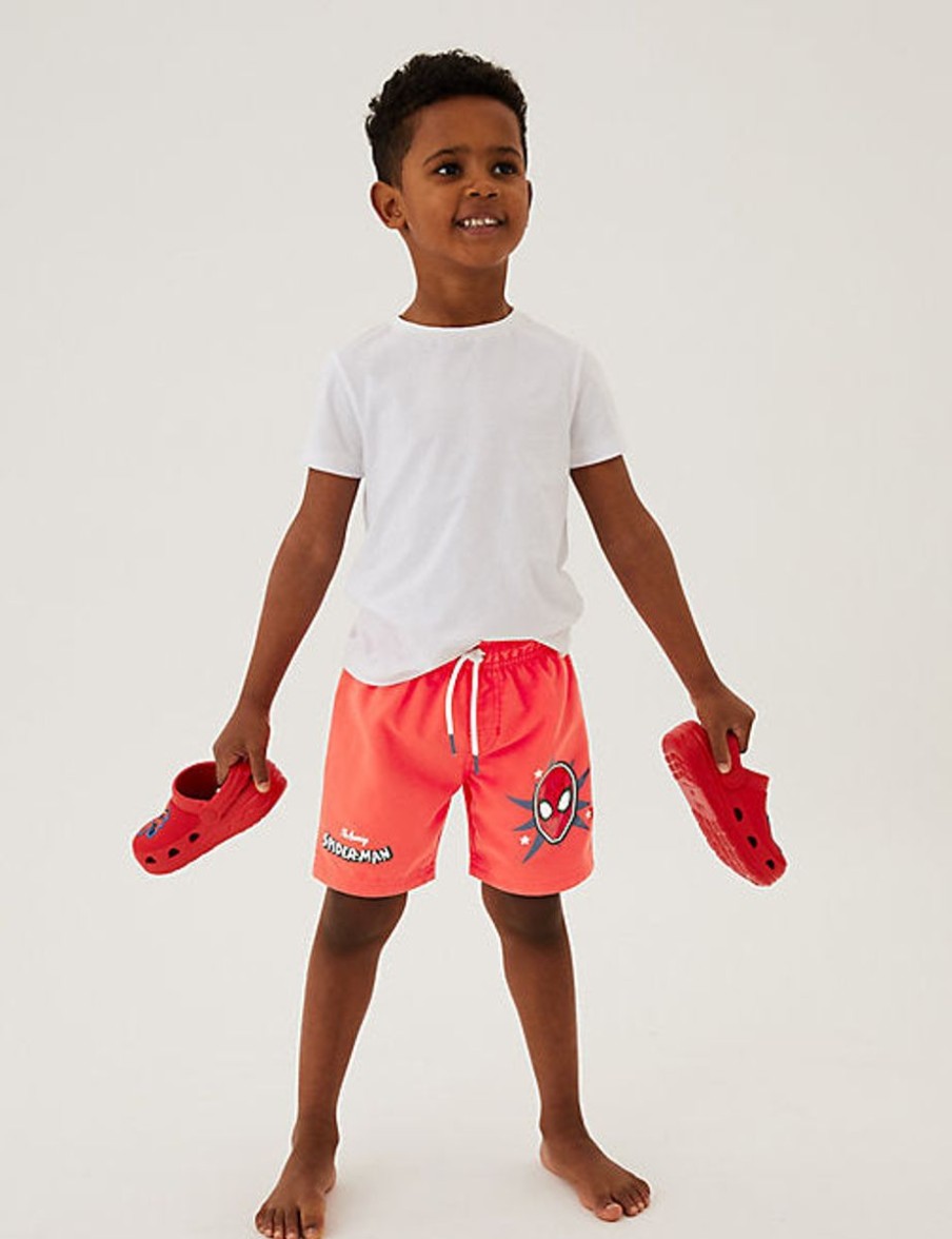 Kids Marks & Spencer Swimsuits For Boys | Spider-Man™ Swim Shorts Orange