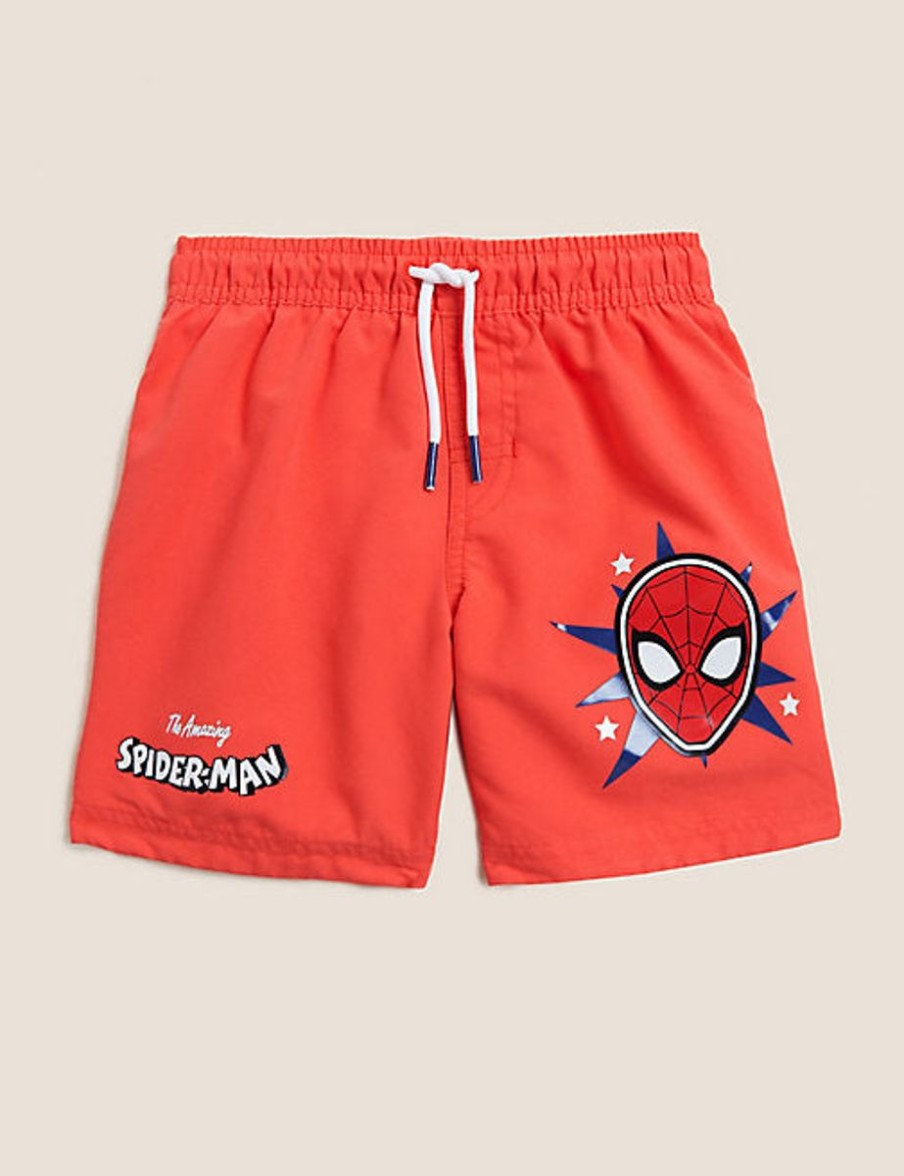 Kids Marks & Spencer Swimsuits For Boys | Spider-Man™ Swim Shorts Orange