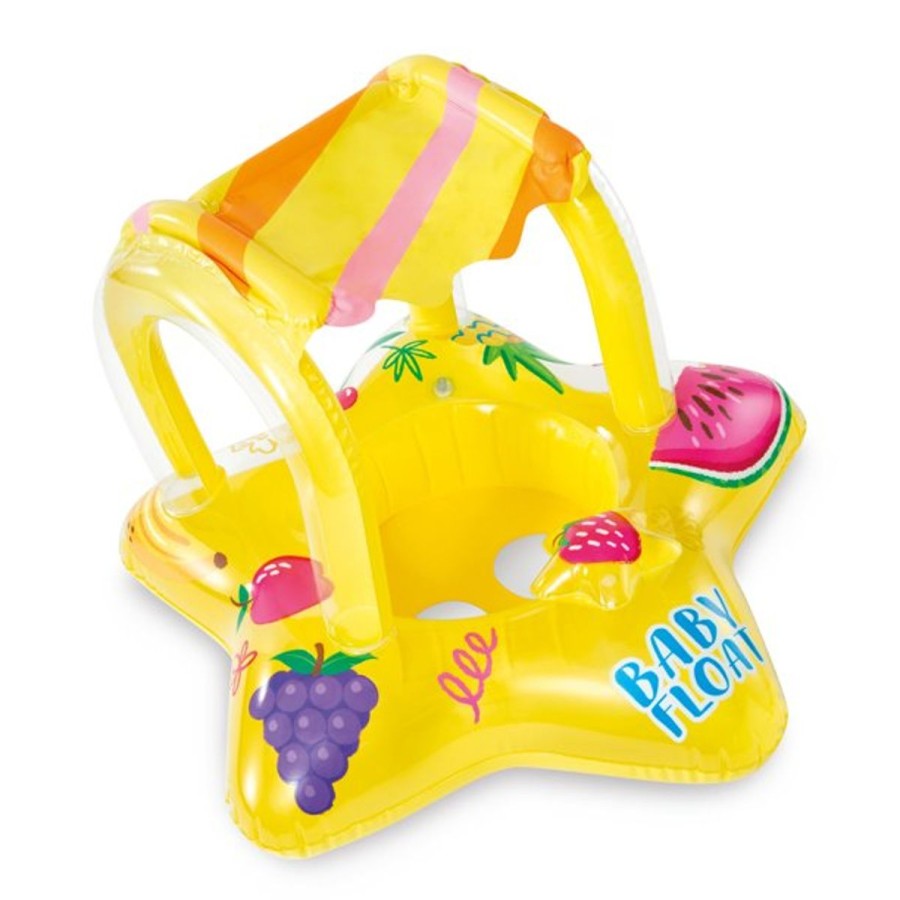 Kids The Beach Company Learn To Swim | Starfish Canopy Inflatable Baby Float Yellow