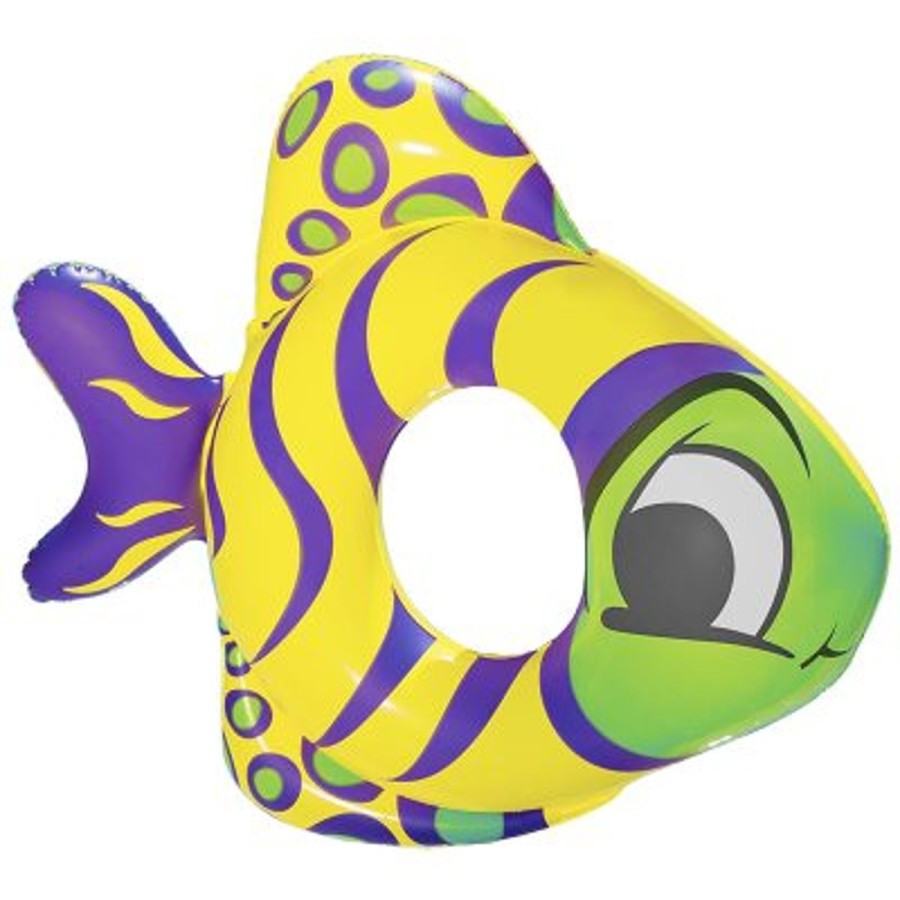 Kids Poolmaster Swim Rings & Seats | Fish Tube Yellow