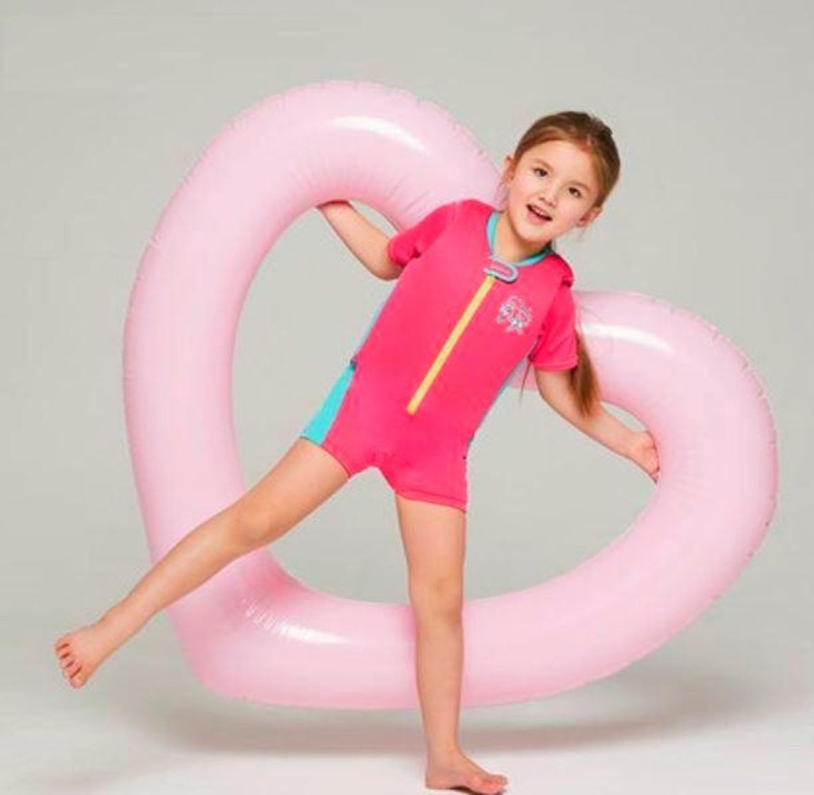 Kids Speedo Learn To Swim | Speedo Sea Squad Float Suit Vegas Pink/Bali Blue