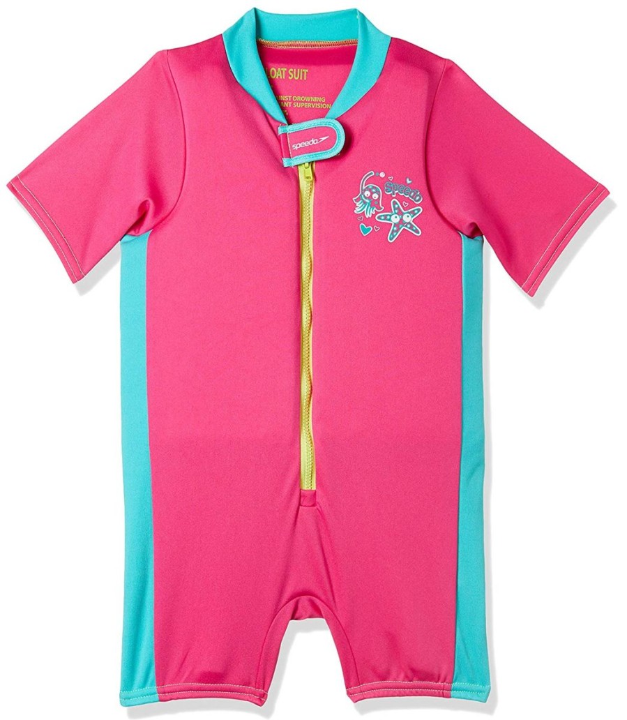 Kids Speedo Learn To Swim | Speedo Sea Squad Float Suit Vegas Pink/Bali Blue