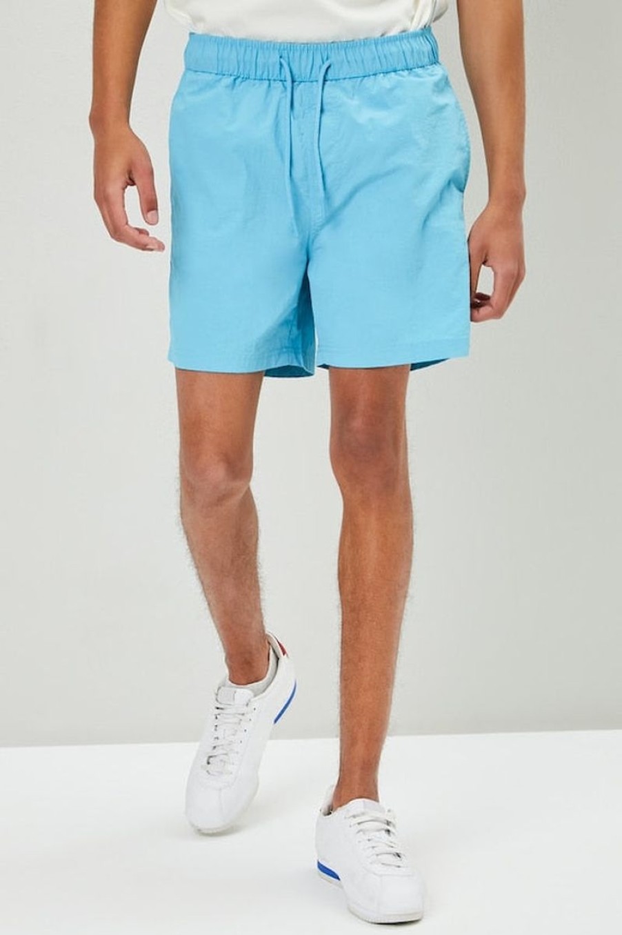 Men Forever21 Swimwear And Board Shorts | Solid Swim Shorts Blue