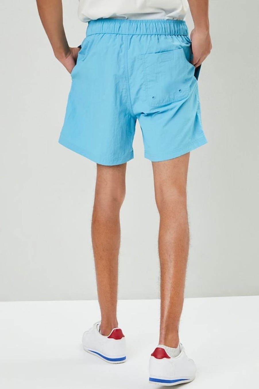 Men Forever21 Swimwear And Board Shorts | Solid Swim Shorts Blue