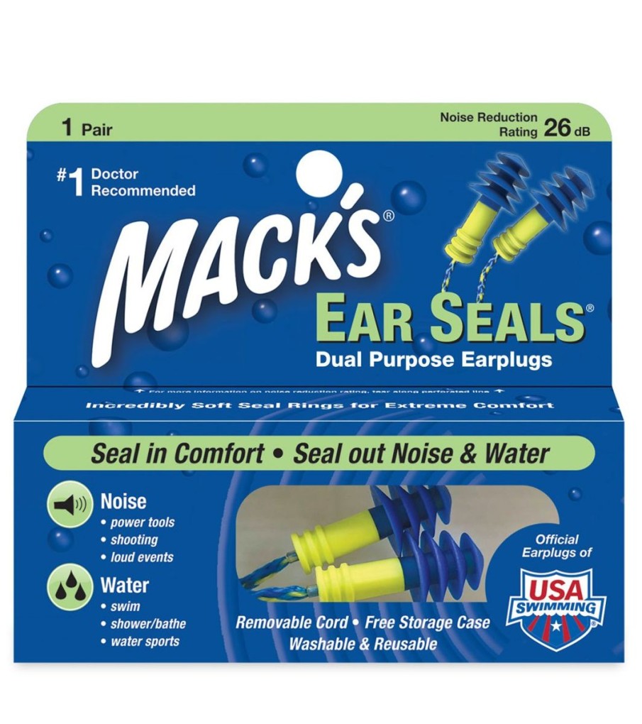 Swim Equipment Mack's | Mack'S Ear Seals Ear Plugs Blue/Yellow