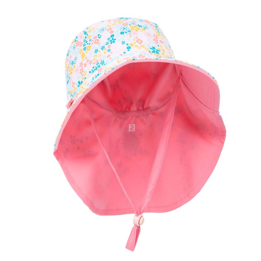 Kids NABAIJI Kids' Travel Needs | Baby Reversible Uv Protection Hat Pink Pink/ Flower Print