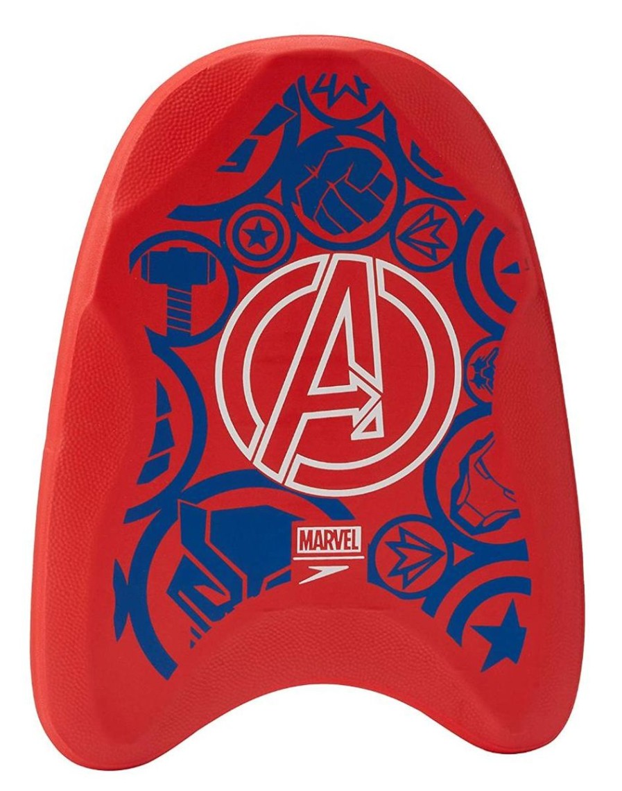 Swim Equipment Speedo | Marvel Printed Kickboard - Jr Lava Red/Neon Blue/White