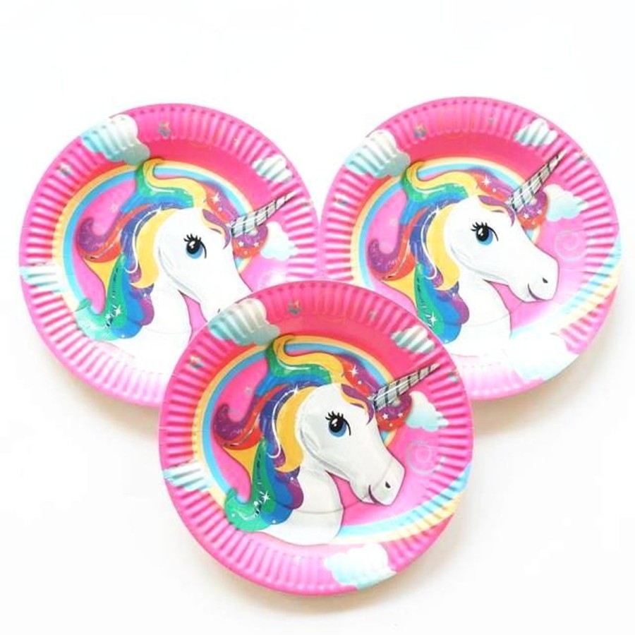 Pool Fun The Beach Company | Unicorn Paper Plates (Pack Of 9)