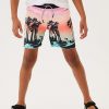 Kids Marks & Spencer Swimsuits For Boys | Palm Print Mini Me Swim Shorts Multi