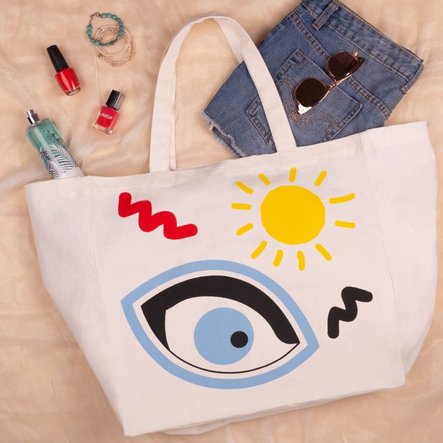 Women Pallavi Swadi Travel Accessories | Evil Eye Tote Bag