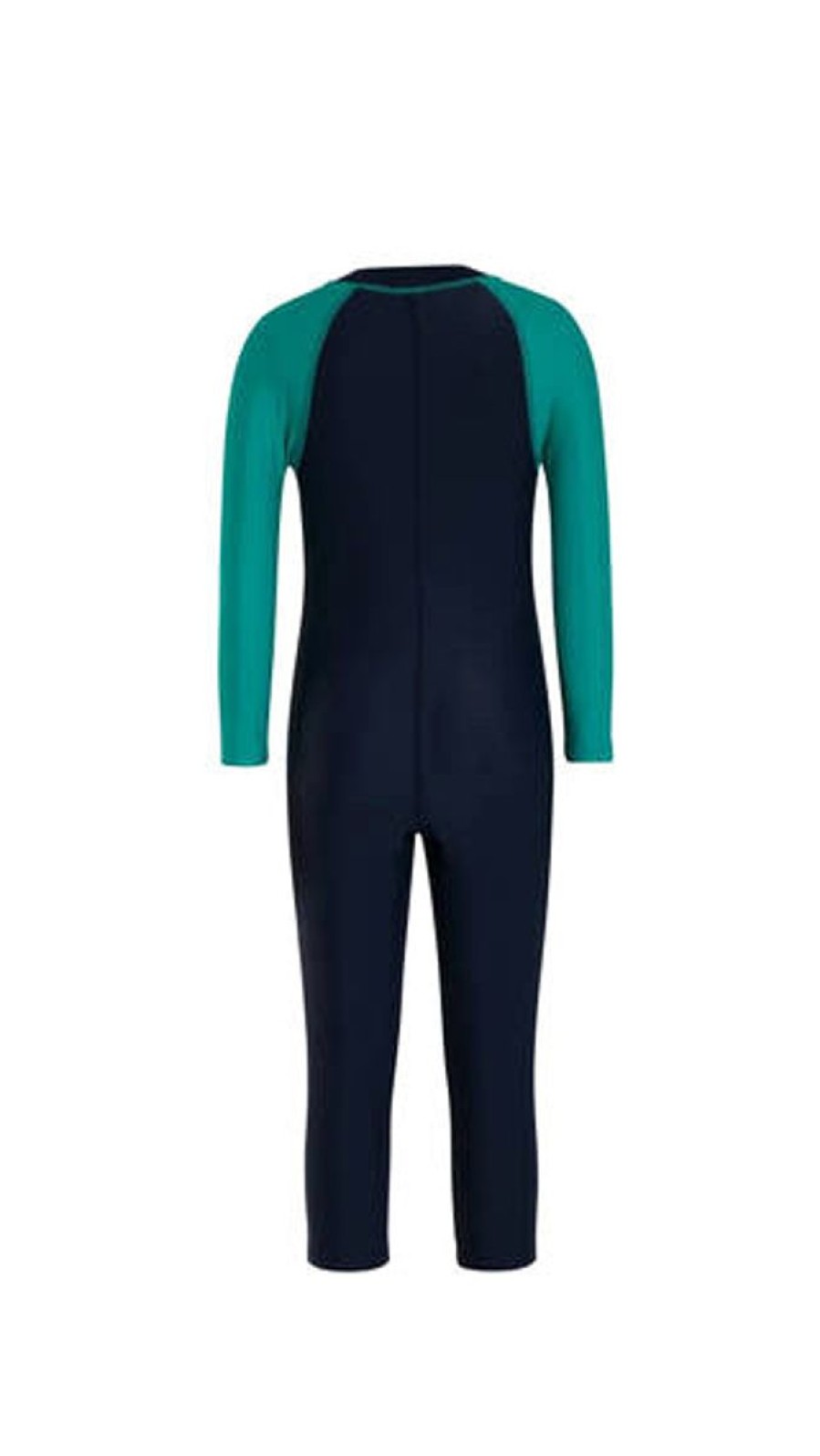 Kids Speedo Swimsuits For Boys | Speedo Color Block Ls All-In-1 Suit Navy/ Jade