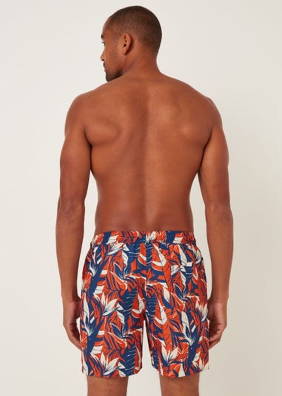 Men Matalan Swimwear And Board Shorts | Orange Floral Swim Shorts