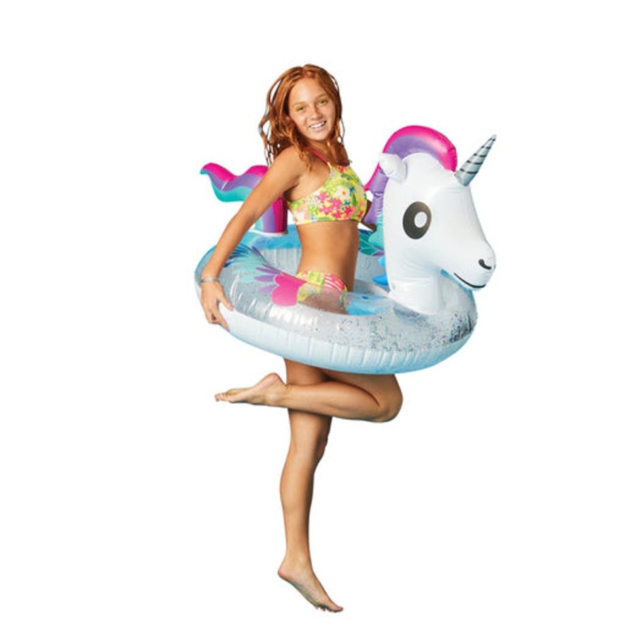 Kids HIGHFIVE Pool Floats & Games | Unicorn Glitter Inner Inflatable Tube