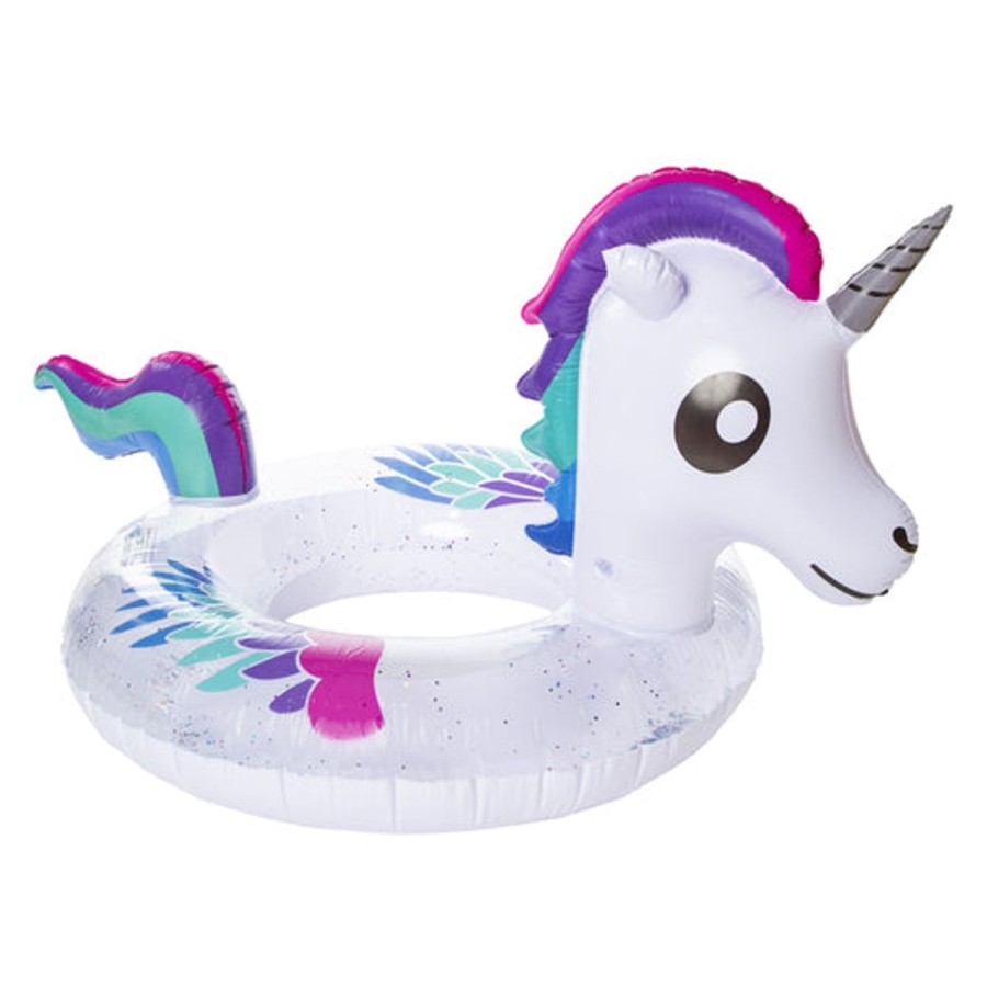 Kids HIGHFIVE Pool Floats & Games | Unicorn Glitter Inner Inflatable Tube