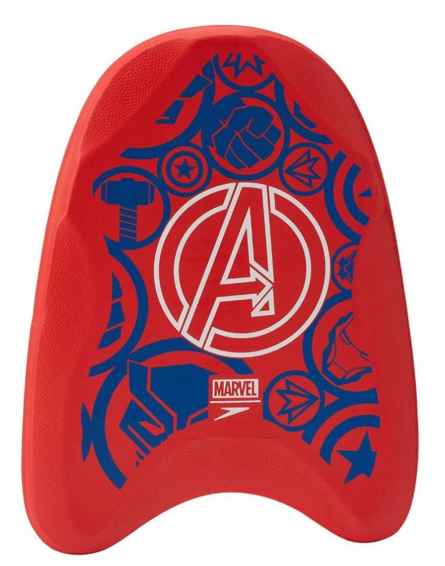 Swim Equipment Speedo | Marvel Printed Kickboard - Jr Lava Red/Neon Blue/White