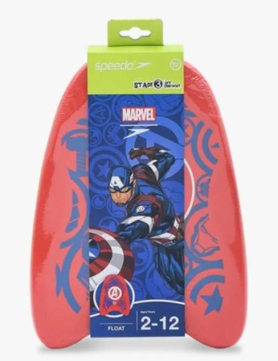 Swim Equipment Speedo | Marvel Printed Kickboard - Jr Lava Red/Neon Blue/White