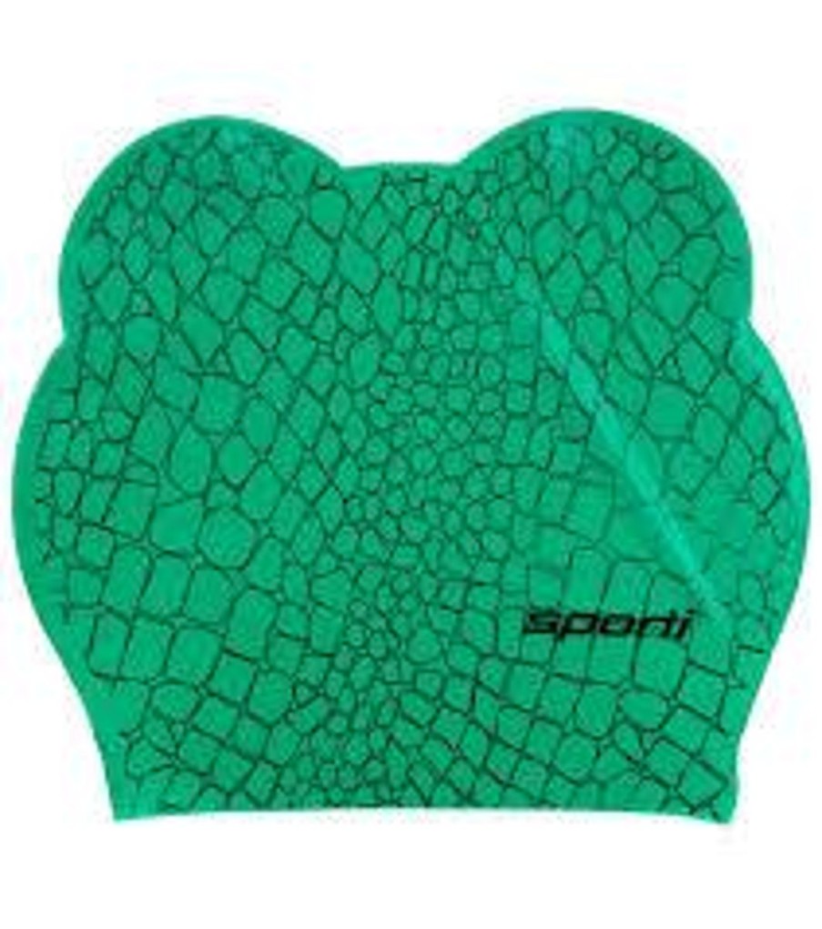 Kids Sporti Swimming Caps | Sporti Gecko Latex Swim Cap Green