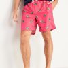 Men Old Navy Swimwear And Board Shorts | Trance Print Swim Shorts Pink