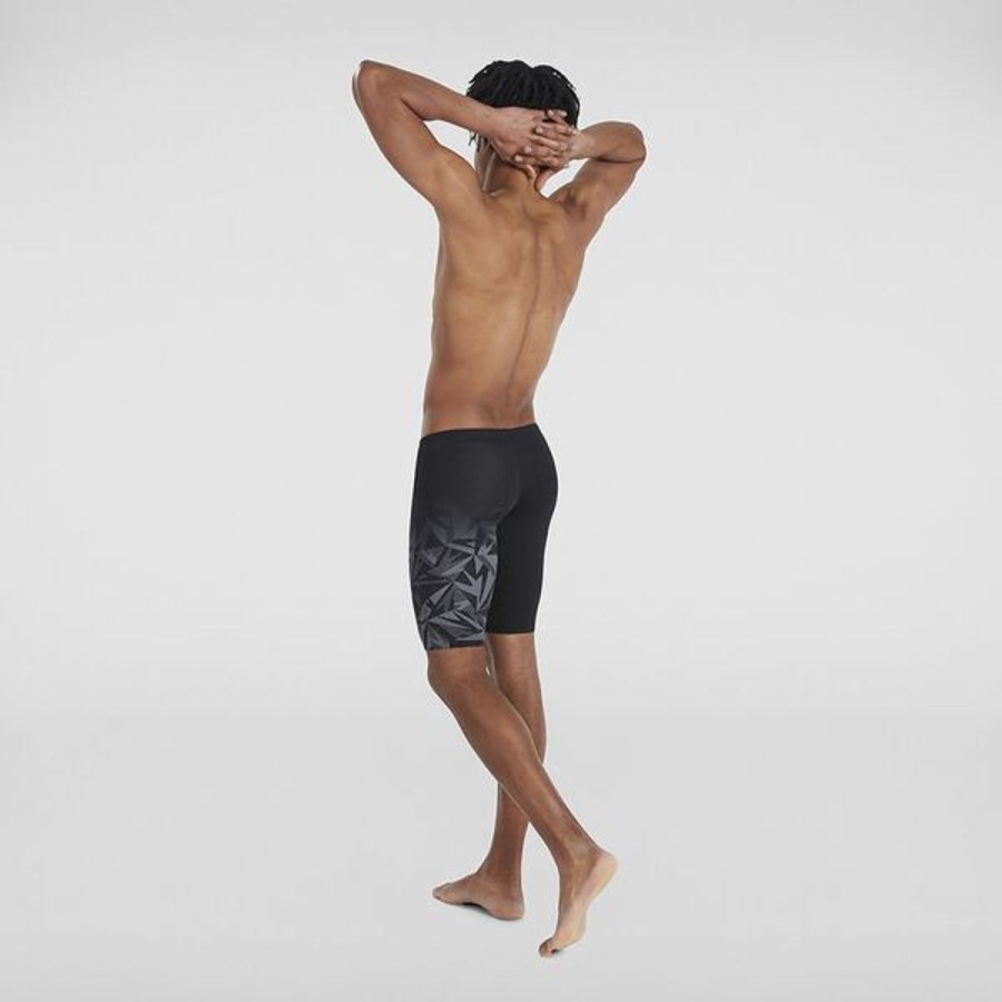 Men Speedo Swimwear And Board Shorts | Hyper Boom Placement V-Cut Jammer Black/Oxid Grey/Usa Charcoal