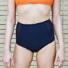 Women NOTH!NG SWIM Bikini Sets | High Waist Mesh Panel Bikini Bottom Black