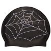 Swim Equipment Bettertimes | Spiderweb Solid Latex Swim Cap Black