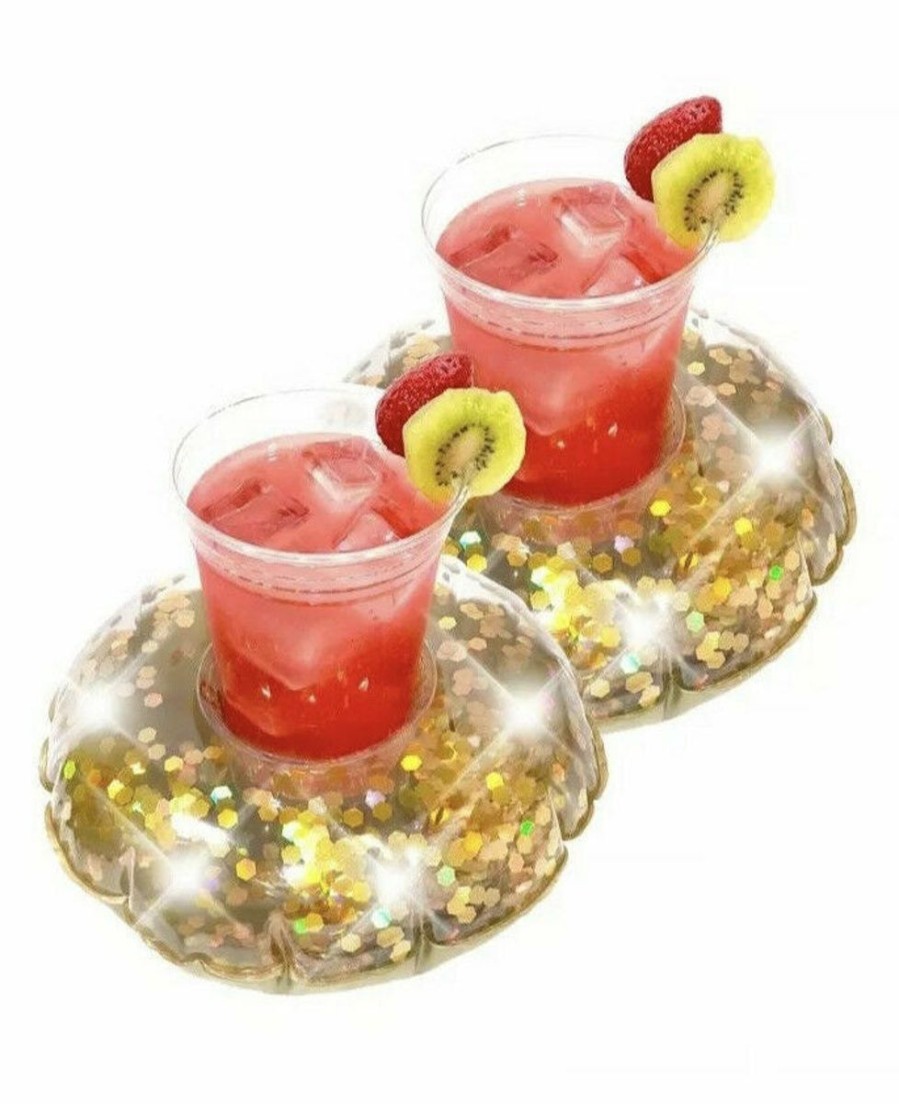 Pool Fun The Beach Company | Inflatable Glitter Drink Holder (Pack Of 2)