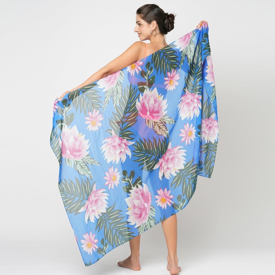 Women The Beach Company Sarongs & Pareos | Floaty Floral Beach Sarong