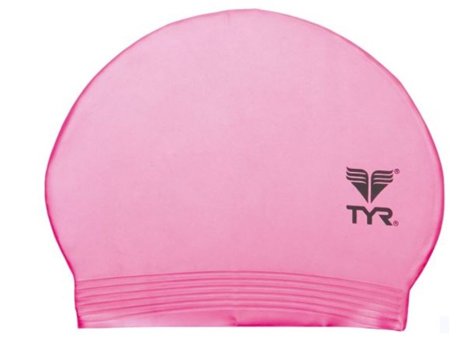 Swim Equipment TYR | Tyr Latex Swim Cap Pink Neon