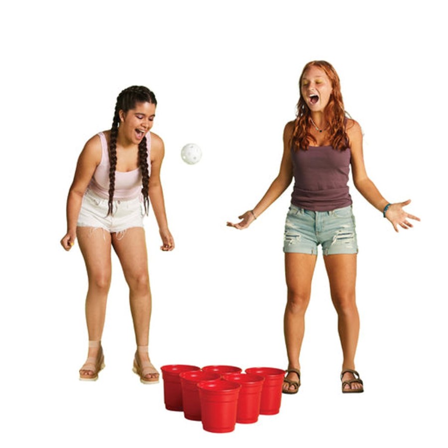 Pool Fun HIGHFIVE | Pong Game 6-Cup Set & Ball Red