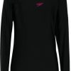 Kids Speedo Swimsuits For Girls | Speedo Long Sleeves Rashguard Top - Jr Black/Electric Pink