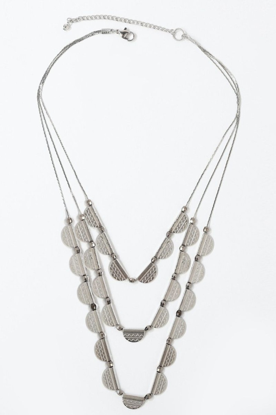 Women Forever21 Resort Jewellery | Layered Necklace Silver