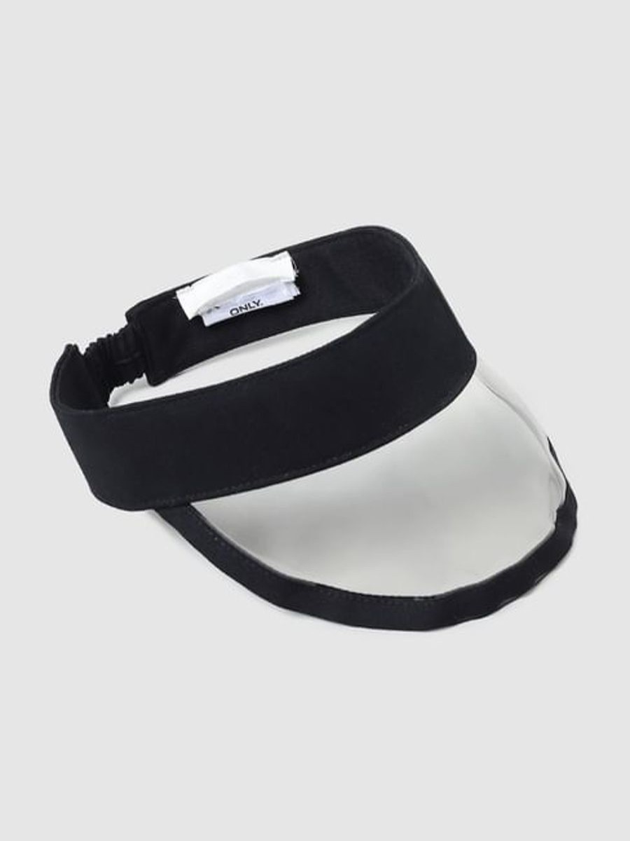 Women ONLY Beach Hats | Transparent Sun Visor Black