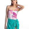 Women Kai Resortwear Swimwear | Pink Fling One Shoulder Rainbow