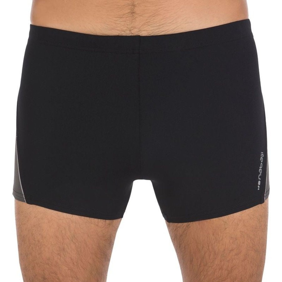 Men Decathlon Swimwear And Board Shorts | Black/ Grey Swim Shorts