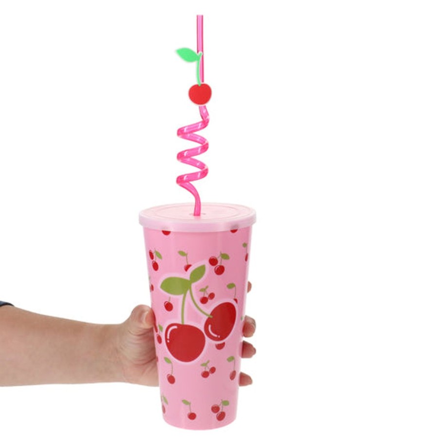 Pool Fun HIGHFIVE | Stadium Sipper With Lid & Straw (Pack Of 2) Cherry