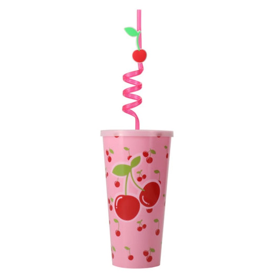 Pool Fun HIGHFIVE | Stadium Sipper With Lid & Straw (Pack Of 2) Cherry