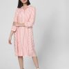 Women Vero Moda Beachwear | Peach Striped Shirt Dress White & Peach