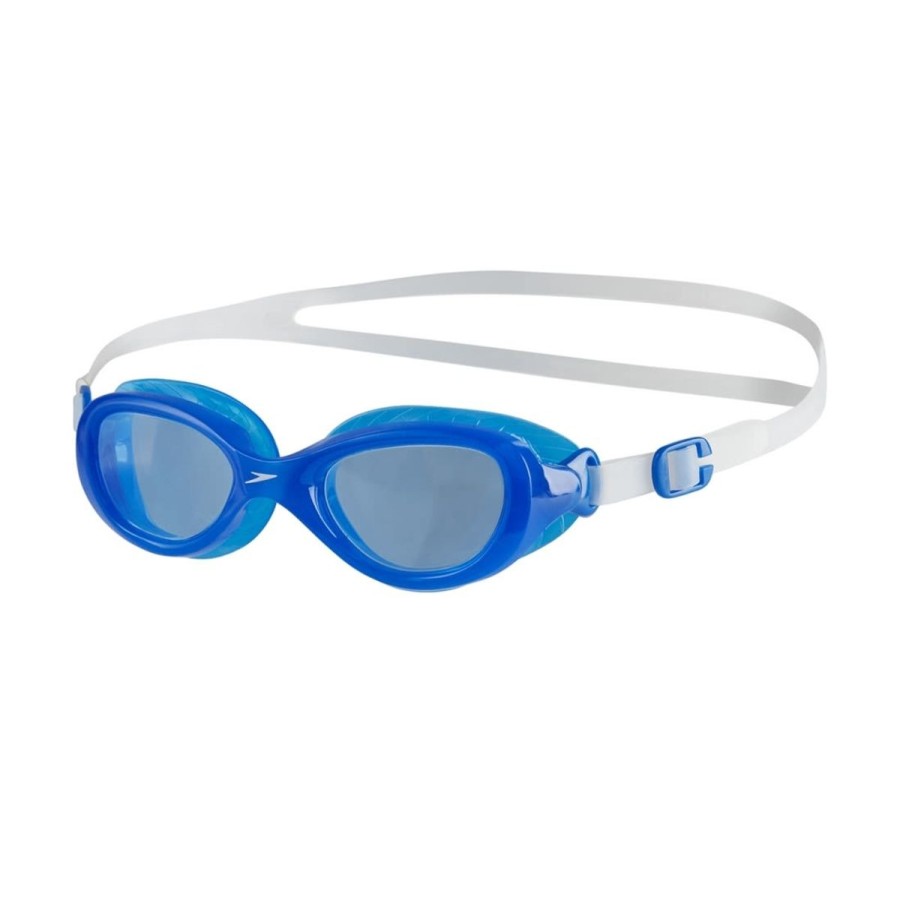 Kids Speedo Swimming Goggles | Futura Classic Junior Goggles Clear/Neon Blue