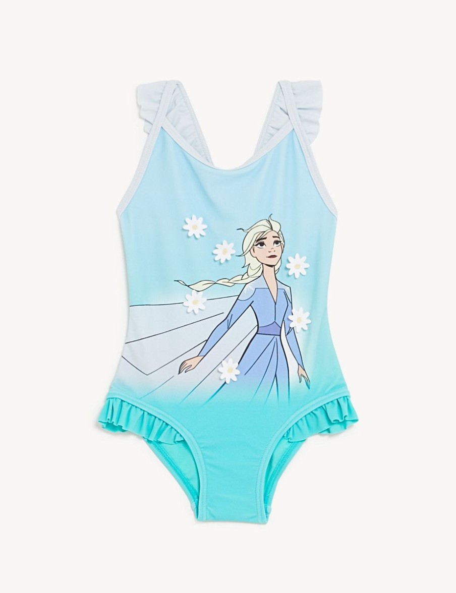 Kids Marks & Spencer Swimsuits For Girls | Disney Frozen™ Swimsuit Aqua