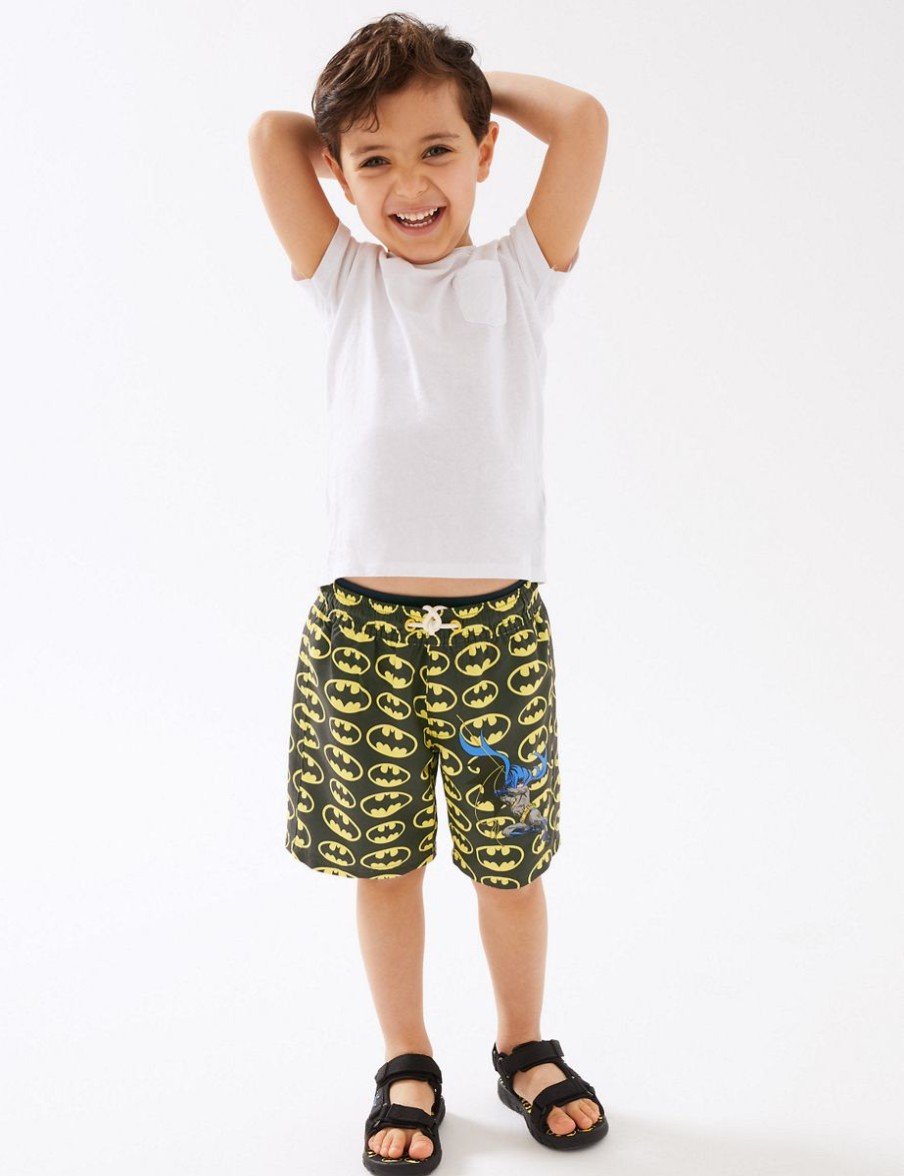 Kids Marks & Spencer Swimsuits For Boys | Batman™ Swim Shorts Carbon