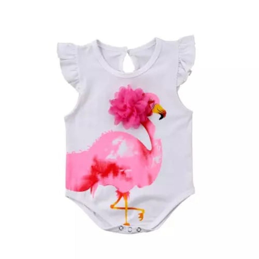 Kids The Beach Company Swimsuits For Toddlers | White Flamingo Romper