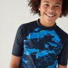 Kids Marks & Spencer Swimsuits For Boys | Camouflage Short Sleeve Rash T-Shirt Blue Mix