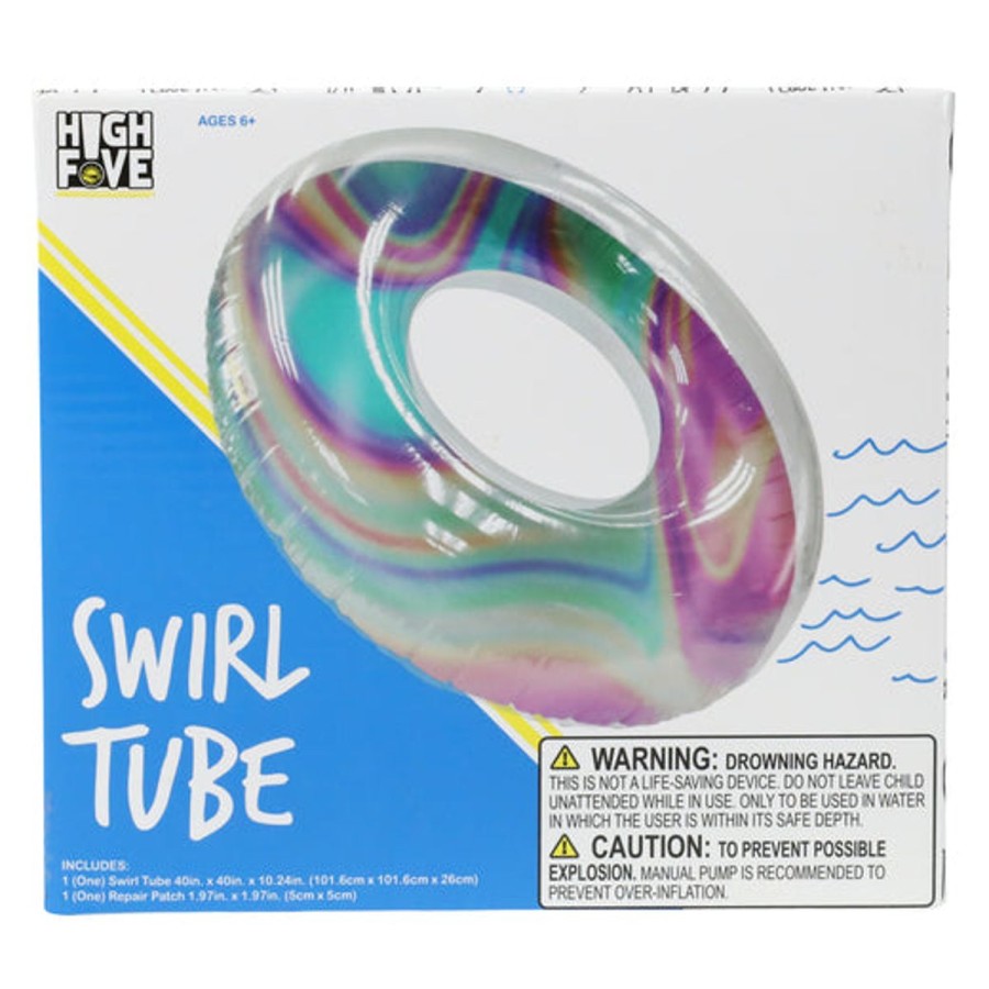 Pool Fun HIGHFIVE | Swirl Print Inner Tube Pool Float