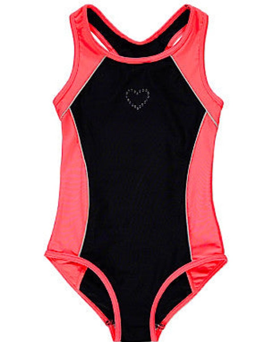 Kids The Beach Company Swimsuits For Girls | Diamante Heart Swimsuit