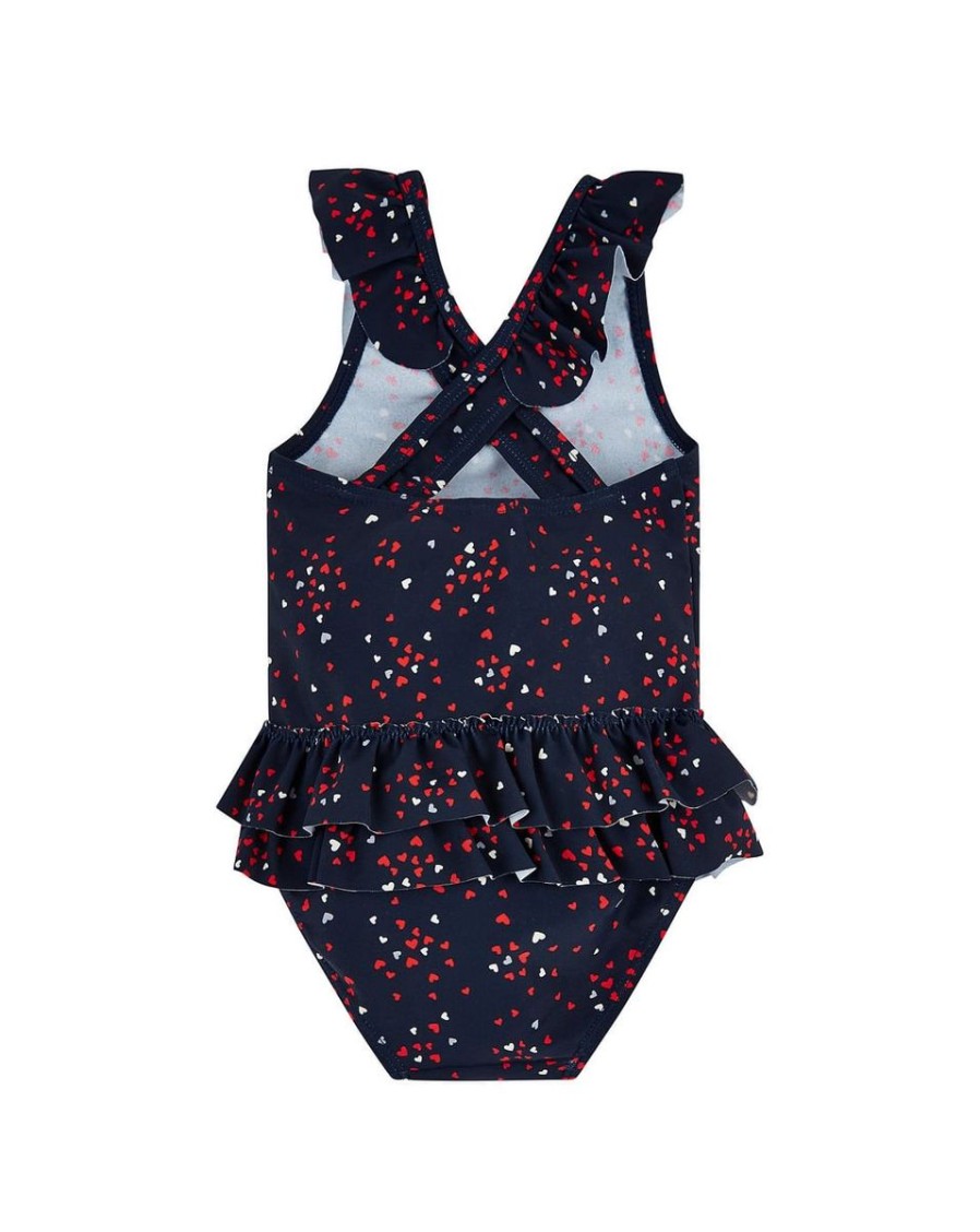 Kids Mothercare Swimsuits For Girls | Navy Heart Swimsuit