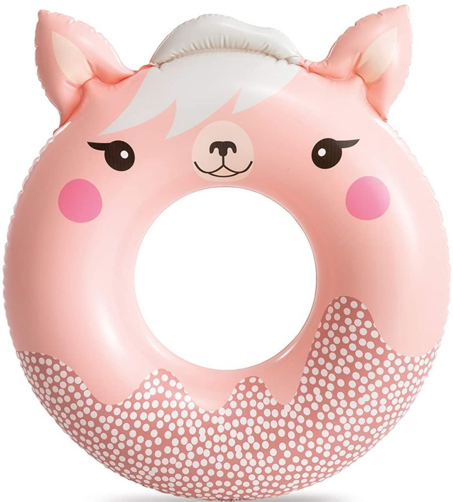 Kids The Beach Company Pool Floats & Games | Pink Cute Llama Ring